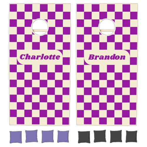 Grape & Cream Checker with Names