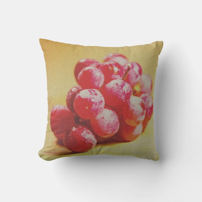 "Grape" Cute Photo. Buy Now Throw Pillow (Front)