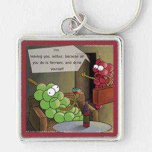 Grape Divorces Funny Keychain