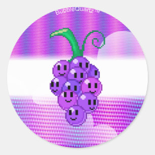 Grape emotes circle stickers (customizable)