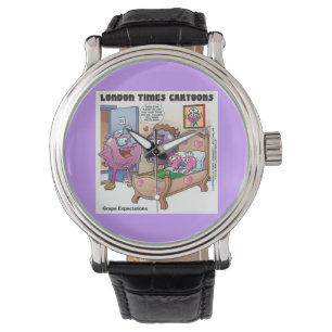Grape Expectations Funny Maternity Unisex Watch