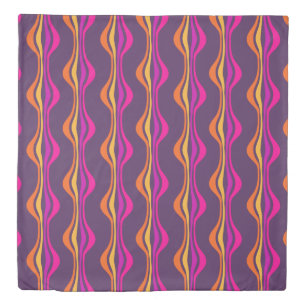 Grape Expectations Groovy Purple Disco Patterned Duvet Cover