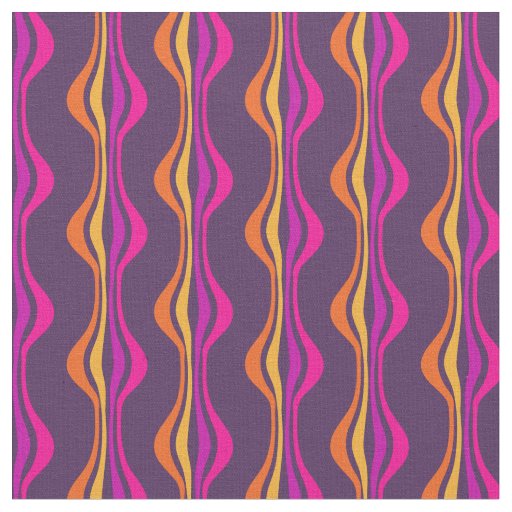 Grape Expectations Groovy Purple Disco Patterned Fabric