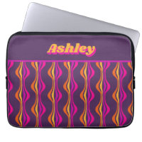 Grape Expectations Groovy Purple Disco Patterned Laptop Sleeve