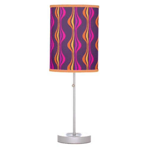 Grape Expectations Groovy Purple Disco Patterned Table Lamp