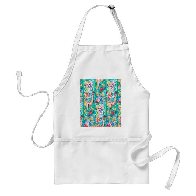 GRAPE FAIRY TALE Fantasy Watercolor Adult Apron (Front)