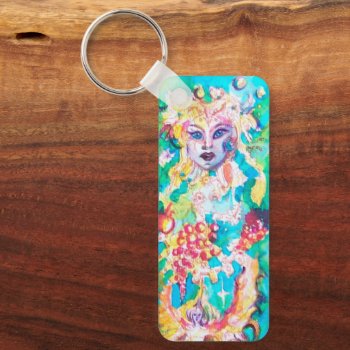 Grape Fairy Tale Fantasy Watercolor Keychain by AiLartworks at Zazzle
