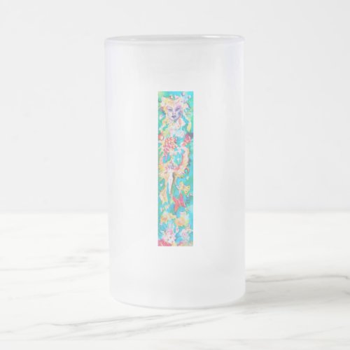 GRAPE FAIRY TALE FROSTED GLASS BEER MUG