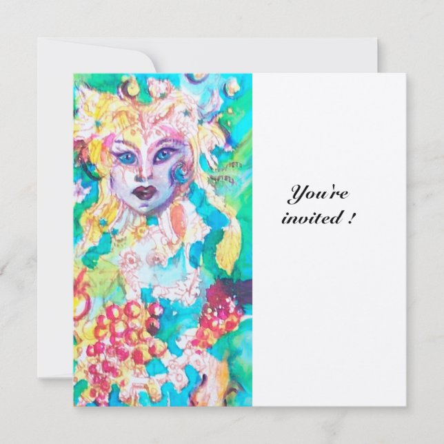 GRAPE FAIRY TALE metallic champagne Invitation (Front)