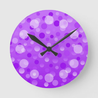 Grape Fizz 'Bubbles' clock round
