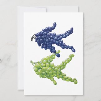 Grape Friends Flat Card Invitation