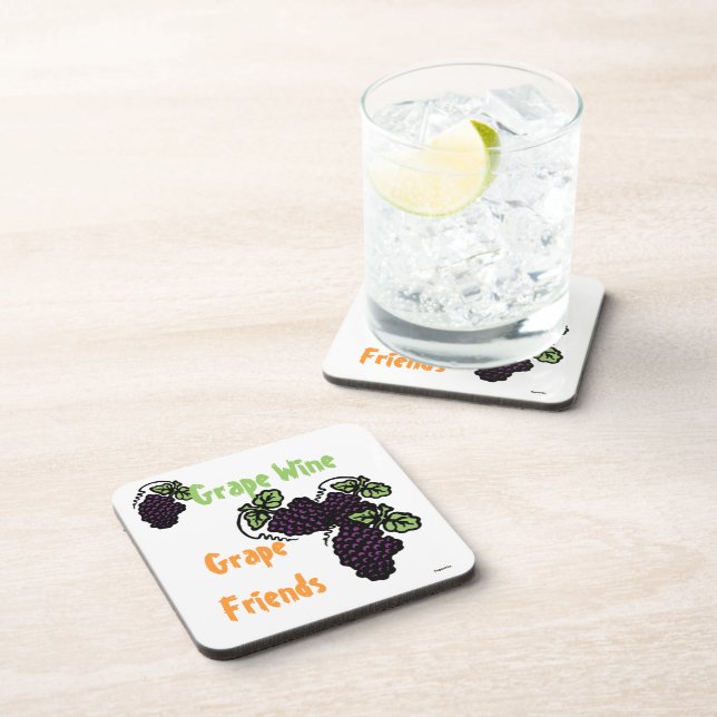 Grape Friends Beverage Coaster (Right Side)