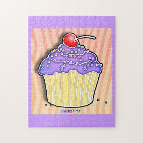 Grape Frosted Cupcake Puzzle