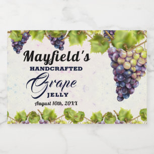 Grape Fruit Canning Jam Jar Label