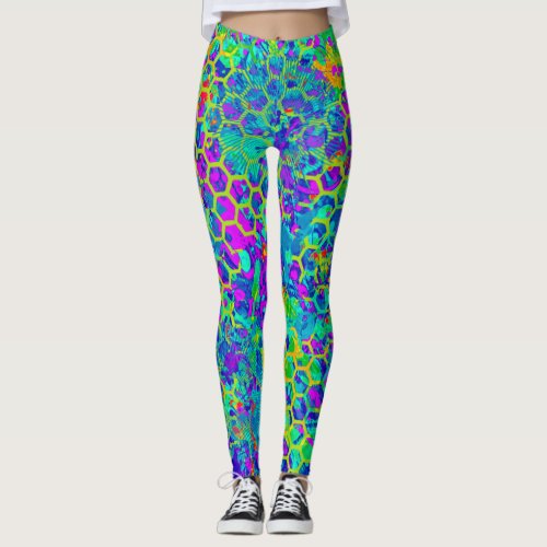 Grape Garden Abstract Leggings