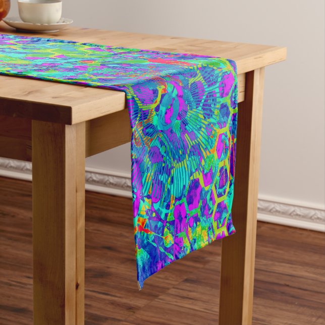 Grape Garden Abstract Short Table Runner (In Situ)