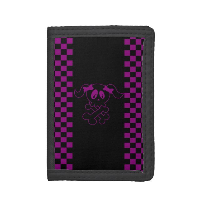 Grape Girly Skull Wallet (Front Vertical)