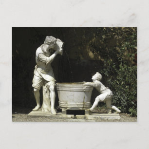 Grape Harvest Fountain Postcard