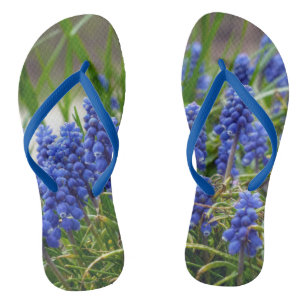 Grape Hyacinth Flip Flops