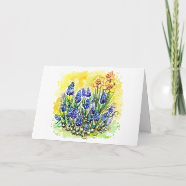 Grape Hyacinth Garden Card (Front)