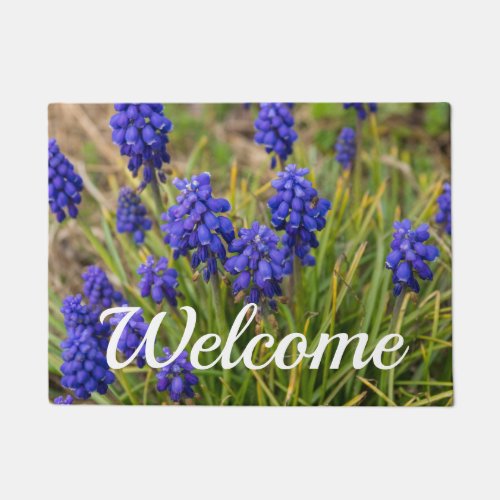 Grape Hyacinths Family Welcome Doormat