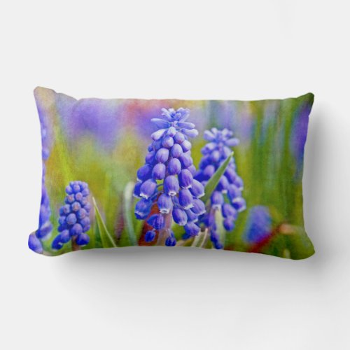 Grape Hyacinths Lumbar Pillow