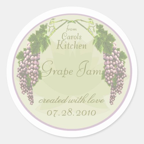 Grape Jam canning labels