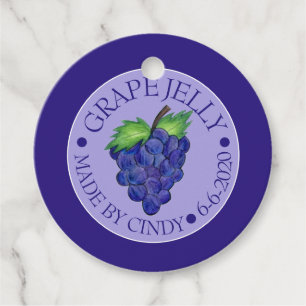 Grape Jam Jelly Fruit Preserves Homemade Canned By Favor Tags