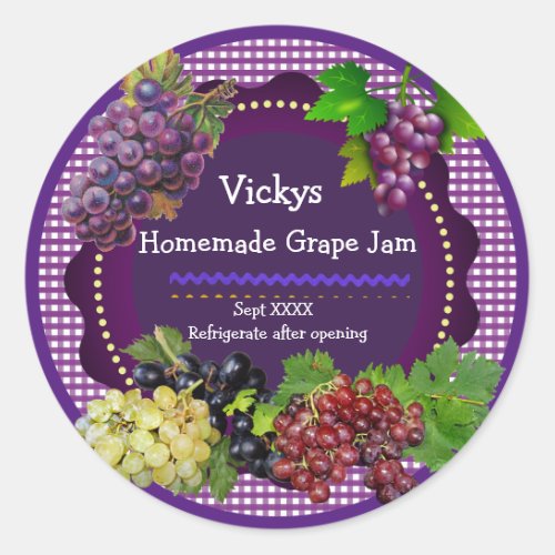 Grape Jam Label Personalize