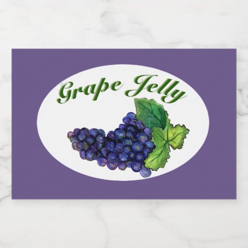Grape Jelly and Jam Label Dark Purple