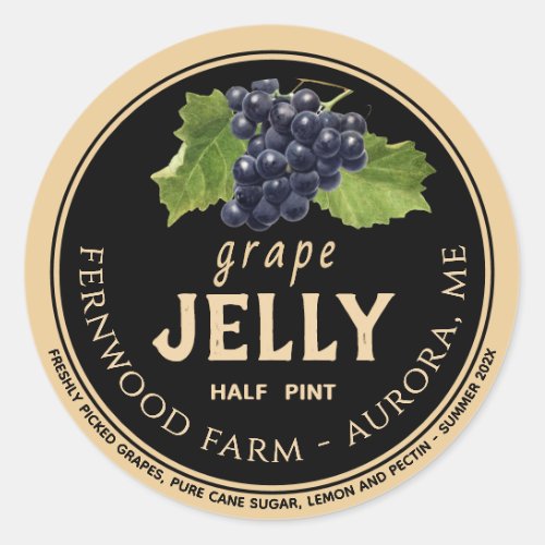 Grape Jelly Classic Round Sticker