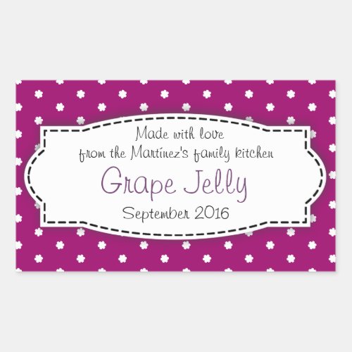 Grape jelly  jam purple food label sticker