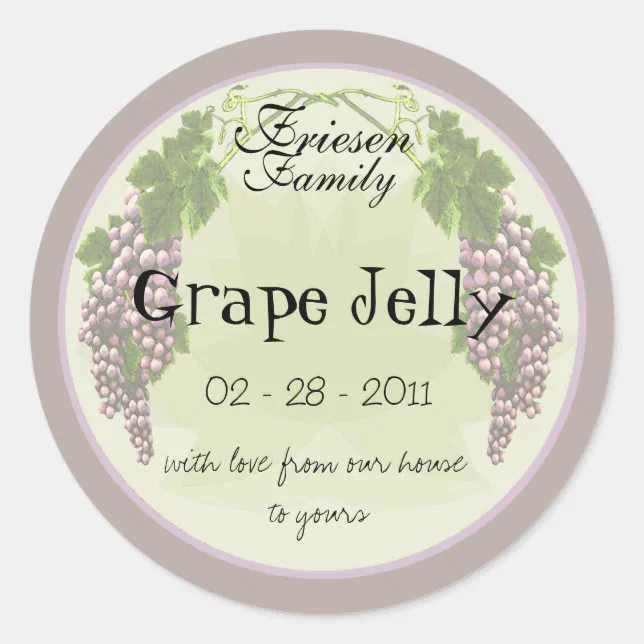 Grape Jelly label 3b | Zazzle
