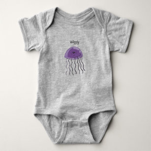 Grape jellyfish baby bodysuit