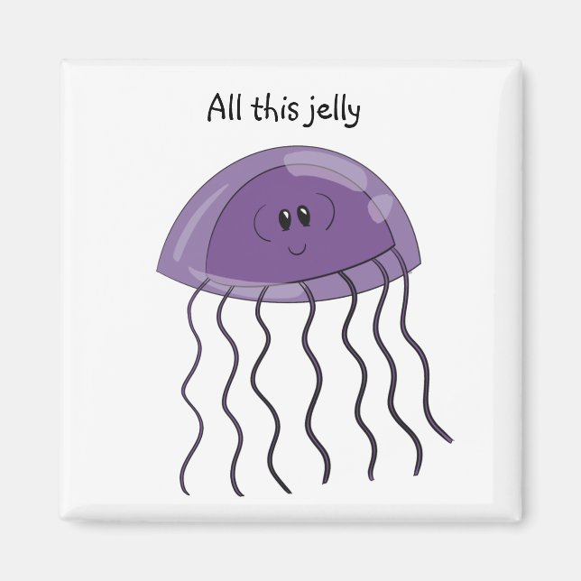 Grape jellyfish magnet (Front)