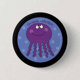 Grape Jellyfish Pinback Button