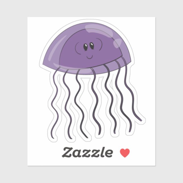 Grape jellyfish sticker (Sheet)
