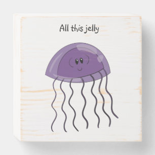 Grape jellyfish wooden box sign