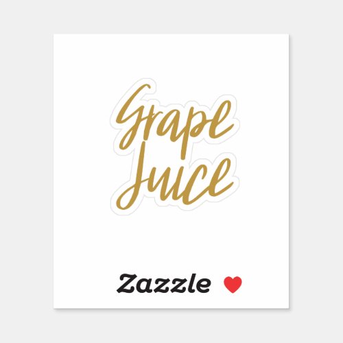 Grape Juice Storage Sticker