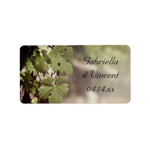 Grape Leaves Vineyard Wedding Favor Tags