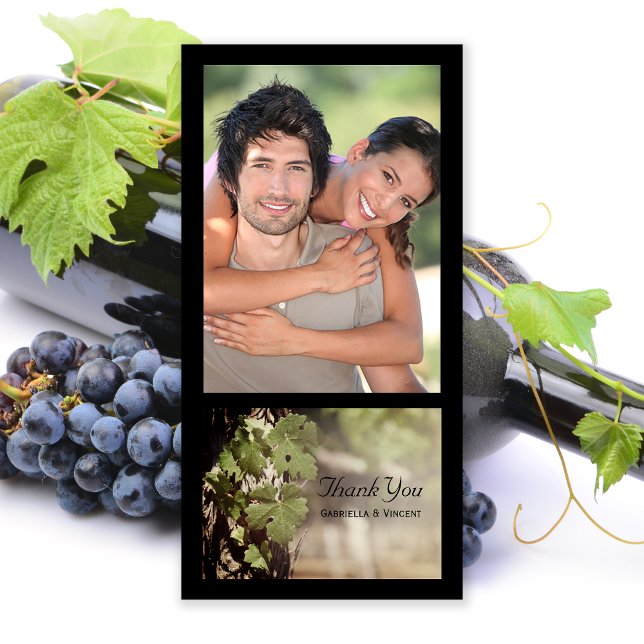 Grape Leaves Vineyard Wedding Thank You (Creator Uploaded)