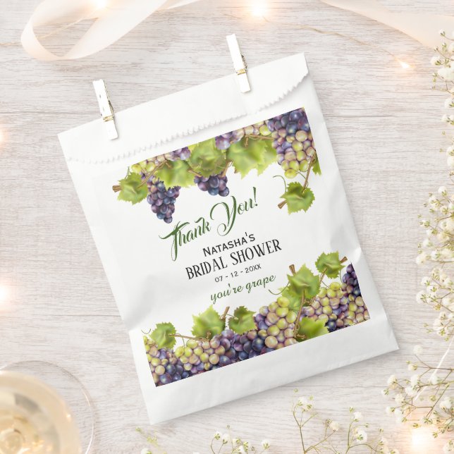 Grape Mediterranean Vineyard  Favor Bag (Clipped)