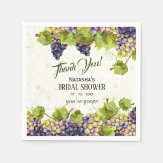 Grape Mediterranean Vineyard Garden Wedding Napkins