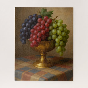 Grape Painting ,Still life Art  Jigsaw Puzzle