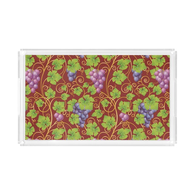 Grape Pattern Acrylic Tray (Front)