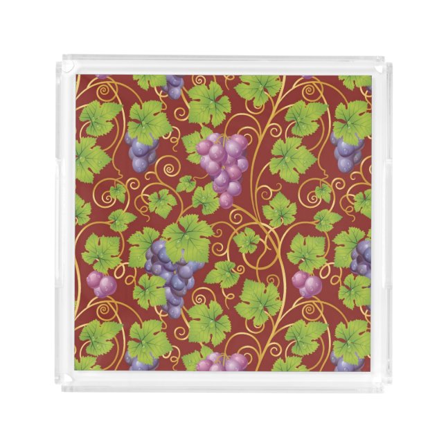 Grape Pattern Acrylic Tray (Front)