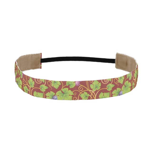 Grape Pattern Athletic Headband (Front)