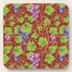 Grape Pattern Beverage Coaster