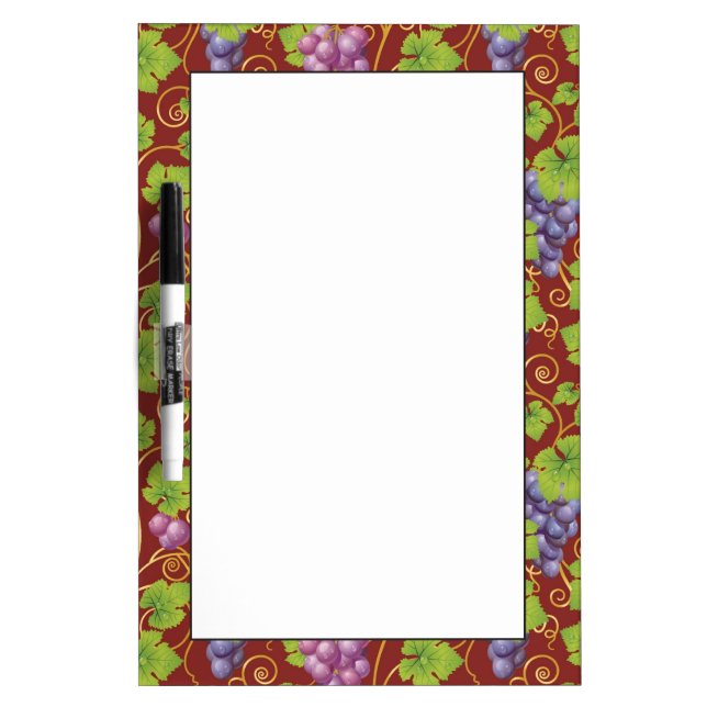 Grape Pattern Dry-Erase Board (Front)