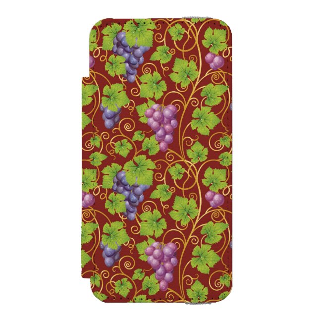 Grape Pattern Incipio iPhone Wallet Case (Folio Front)